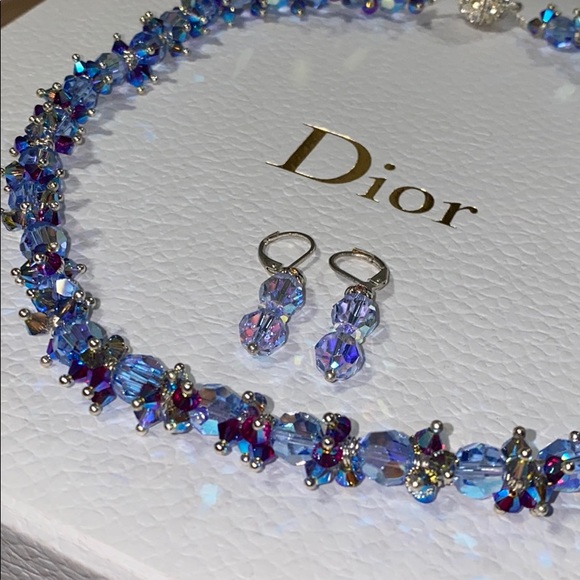 Swarovski necklace + earring set - Picture 2 of 8